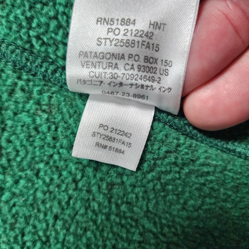 Patagonia Vest Mens Large Green Better Sweater Fleece Full Zip Hiking Outdoor - Picture 4 of 12